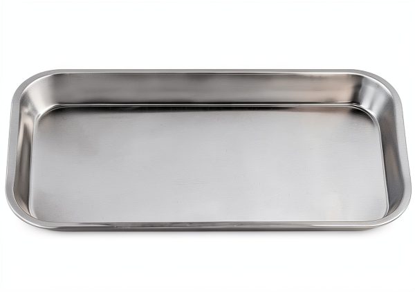 12 Pack 201 Stainless Steel Metal Tray by KOHAND Rectangular Silver-5