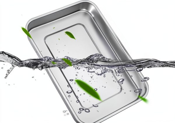 ANNWAH Medical Surgical Trays Stainless Steel Dental Instruments Tray Organizer Holder Sterilization Plate Trays Boxs with Lid & Handle Grip Large-2