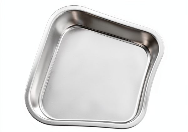 12 Pack 201 Stainless Steel Metal Tray by KOHAND Rectangular Silver-2