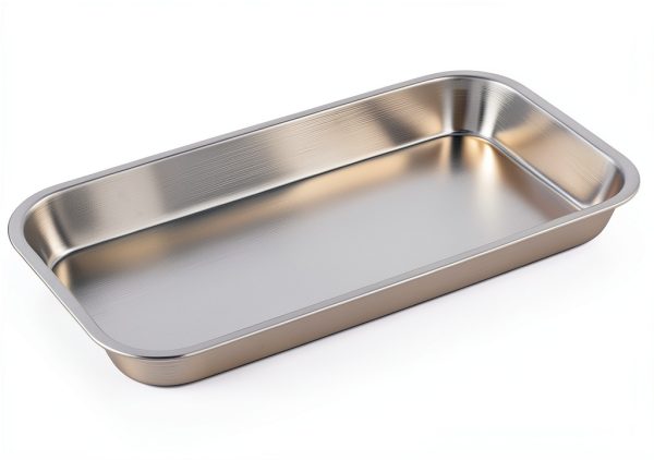 12 Pack 201 Stainless Steel Metal Tray by KOHAND Rectangular Silver-1