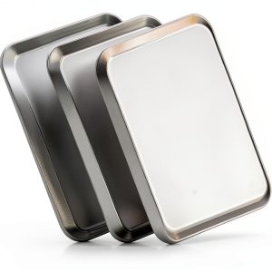 Stainless Steel Tray 3PCS 8"x10.5"x1" Dental by LANIAKEA-0