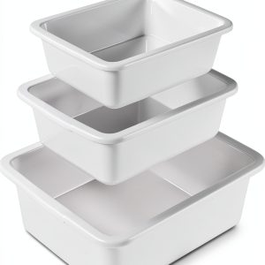 3Pcs Chemical Reagent Containment Tray, Alkali Resistance and Acid Resistance Laboratory Spill Tray, Plastic Laboratory Storage Supplies, Chemical Instrument (Large/Medium/Small)-0