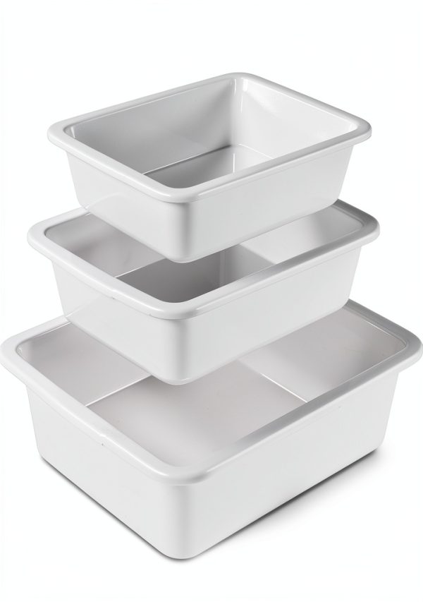 3Pcs Chemical Reagent Containment Tray, Alkali Resistance and Acid Resistance Laboratory Spill Tray, Plastic Laboratory Storage Supplies, Chemical Instrument (Large/Medium/Small)-0