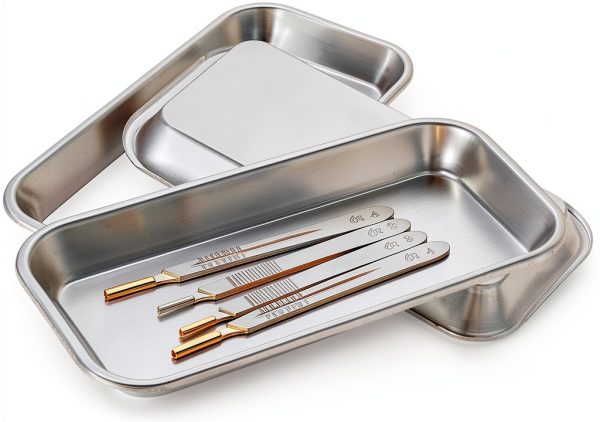 Surgical Tray 8PCS 8.6x4.7x0.8 Stainless Steel Professional by Acrux7-5