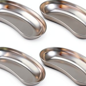 Stainless Steel Kidney Tray by QWORK – 7" Lab Dish, 4‑Piece Set-0