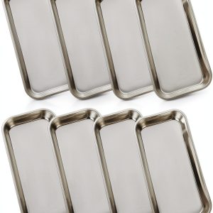 Surgical Tray 8PCS 8.6x4.7x0.8 Stainless Steel Professional by Acrux7-0