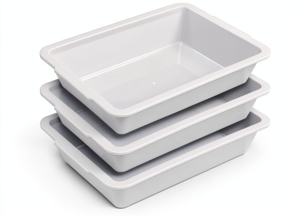 Remerry 6 Pack Polypropylene Lab Tray 20x14x5 Acid Resistant High Temp-0