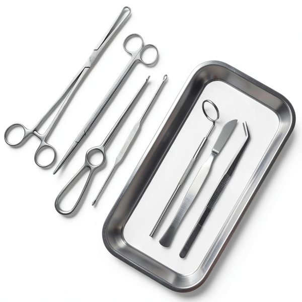 12 PCS 8.86 x 4.7 Inch Small Surgical Tray, Stainless Steel Medical Tray with Seamless Trays and Moderate Edge Height for Tattoo, Resin, Bathroom, Lab Instrument Supplies, by GENHAKON.-4