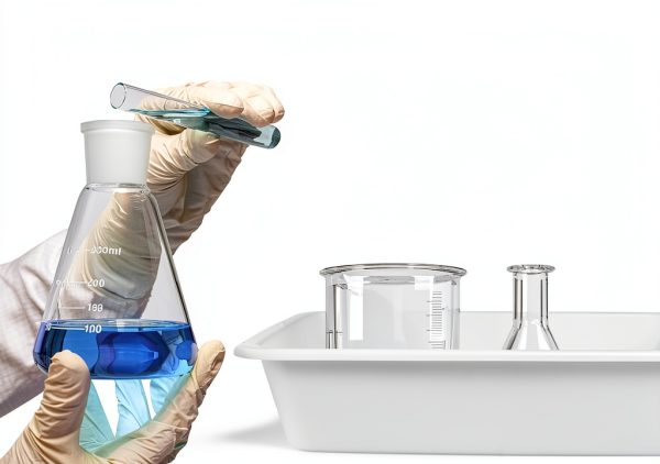3Pcs Chemical Reagent Containment Tray, Alkali Resistance and Acid Resistance Laboratory Spill Tray, Plastic Laboratory Storage Supplies, Chemical Instrument (Large/Medium/Small)-3