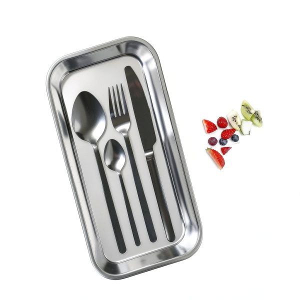 12 PCS 8.86 x 4.7 Inch Small Surgical Tray, Stainless Steel Medical Tray with Seamless Trays and Moderate Edge Height for Tattoo, Resin, Bathroom, Lab Instrument Supplies, by GENHAKON.-6