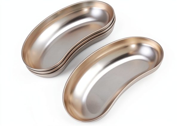 Stainless Steel Kidney Tray by QWORK – 7" Lab Dish, 4‑Piece Set-3