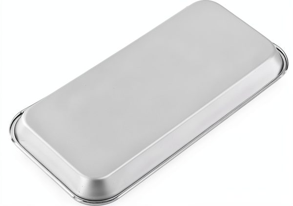 12 Pack 201 Stainless Steel Metal Tray by KOHAND Rectangular Silver-3