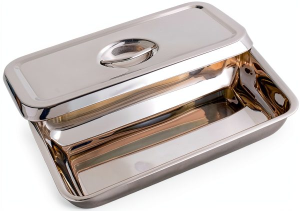 Stainless Steel Instrument Tray AAProTools Organizer Lid and Grip-0