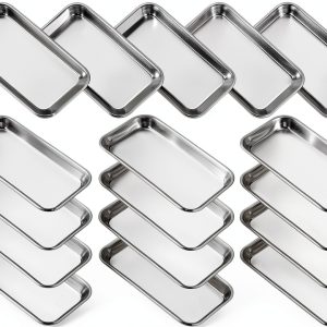 Stainless Steel Surgical Tray 20 Pack Biugaaufai 8.86x4.72in-0