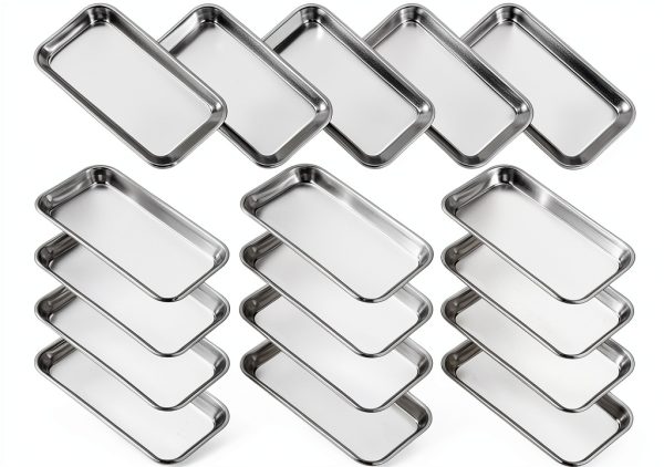 Stainless Steel Surgical Tray 20 Pack Biugaaufai 8.86x4.72in-0